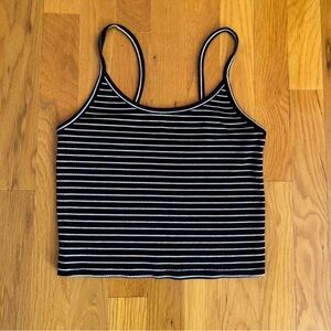 American Eagle Outfitters Black and White Striped Camisole
